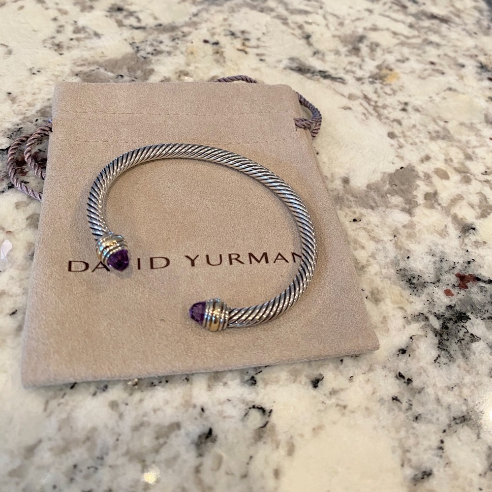 David Yurman 5mm Amethyst Cable Bracelet